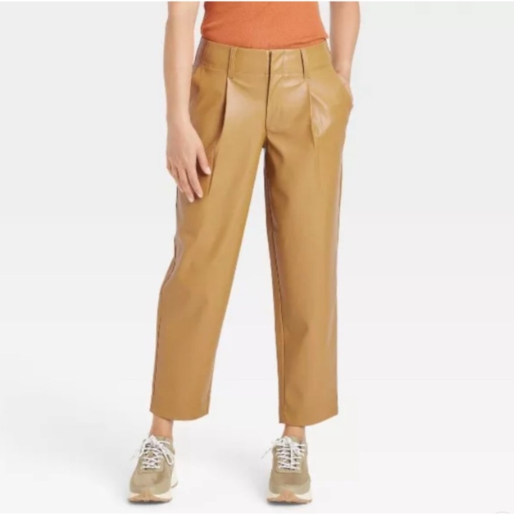A new day women’s tan faux leather pants